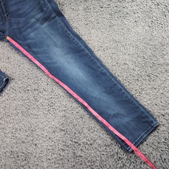 7 For All Mankind Jeans Women 29 Blue Josefina Denim Button Fly Stretch Casual - Picture 7 of 9